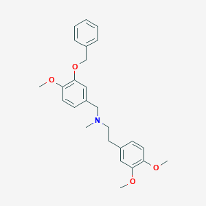 molecular formula C26H31NO4 B6049944 N-[3-(benzyloxy)-4-methoxybenzyl]-2-(3,4-dimethoxyphenyl)-N-methylethanamine 