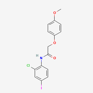 molecular formula C15H13ClINO3 B6049967 N-(2-chloro-4-iodophenyl)-2-(4-methoxyphenoxy)acetamide 