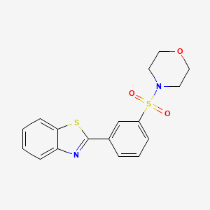 molecular formula C17H16N2O3S2 B6050008 2-[3-(4-morpholinylsulfonyl)phenyl]-1,3-benzothiazole 