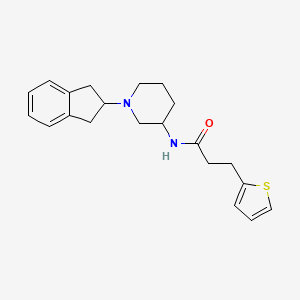molecular formula C21H26N2OS B6050014 N-[1-(2,3-dihydro-1H-inden-2-yl)-3-piperidinyl]-3-(2-thienyl)propanamide 