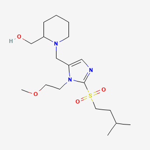 [1-({1-(2-methoxyethyl)-2-[(3-methylbutyl)sulfonyl]-1H-imidazol-5-yl}methyl)-2-piperidinyl]methanol