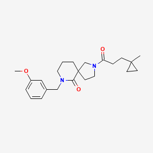 molecular formula C23H32N2O3 B6050035 7-(3-methoxybenzyl)-2-[3-(1-methylcyclopropyl)propanoyl]-2,7-diazaspiro[4.5]decan-6-one 