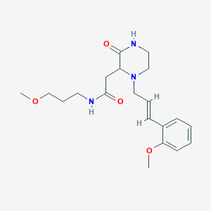 2-{1-[(2E)-3-(2-methoxyphenyl)-2-propen-1-yl]-3-oxo-2-piperazinyl}-N-(3-methoxypropyl)acetamide