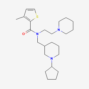 molecular formula C24H39N3OS B6050053 N-[(1-cyclopentyl-3-piperidinyl)methyl]-3-methyl-N-[2-(1-piperidinyl)ethyl]-2-thiophenecarboxamide 