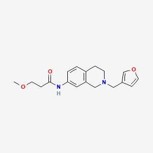 molecular formula C18H22N2O3 B6050076 N-[2-(3-furylmethyl)-1,2,3,4-tetrahydro-7-isoquinolinyl]-3-methoxypropanamide 