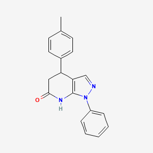 molecular formula C19H17N3O B6050090 4-(4-methylphenyl)-1-phenyl-1,4,5,7-tetrahydro-6H-pyrazolo[3,4-b]pyridin-6-one 