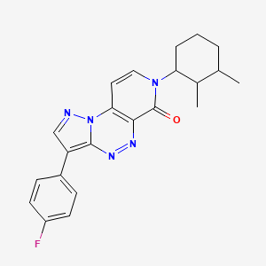 molecular formula C22H22FN5O B6050105 7-(2,3-dimethylcyclohexyl)-3-(4-fluorophenyl)pyrazolo[5,1-c]pyrido[4,3-e][1,2,4]triazin-6(7H)-one 