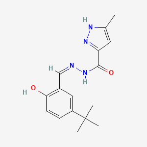 N'-(5-tert-butyl-2-hydroxybenzylidene)-3-methyl-1H-pyrazole-5-carbohydrazide