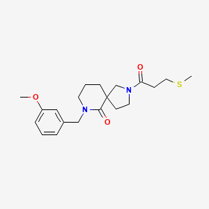 molecular formula C20H28N2O3S B6050141 7-(3-methoxybenzyl)-2-[3-(methylthio)propanoyl]-2,7-diazaspiro[4.5]decan-6-one 