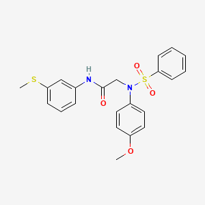 N~2~-(4-methoxyphenyl)-N~1~-[3-(methylthio)phenyl]-N~2~-(phenylsulfonyl)glycinamide