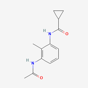 molecular formula C13H16N2O2 B6050160 N-[3-(acetylamino)-2-methylphenyl]cyclopropanecarboxamide 