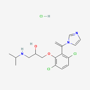 molecular formula C17H21Cl2N3O2 B605018 1-(1-(2-(3-异丙氨基-2-羟基丙氧基)-3,6-二氯苯基)乙烯基)-1H-咪唑 CAS No. 94899-83-9