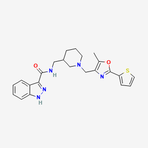 molecular formula C23H25N5O2S B6050231 N-[(1-{[5-methyl-2-(2-thienyl)-1,3-oxazol-4-yl]methyl}-3-piperidinyl)methyl]-1H-indazole-3-carboxamide 