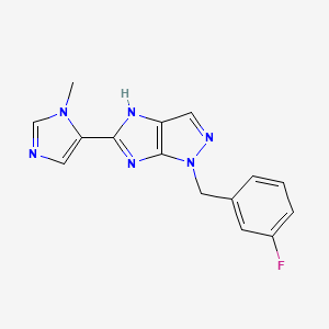 1-(3-fluorobenzyl)-5-(1-methyl-1H-imidazol-5-yl)-1,4-dihydroimidazo[4,5-c]pyrazole