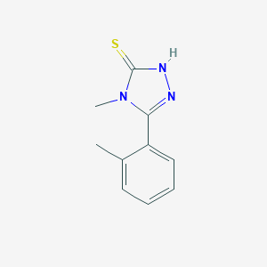 molecular formula C10H11N3S B060503 4-methyl-5-(2-methylphenyl)-4H-1,2,4-triazole-3-thiol CAS No. 174574-08-4