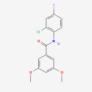 molecular formula C15H13ClINO3 B6050313 N-(2-chloro-4-iodophenyl)-3,5-dimethoxybenzamide 