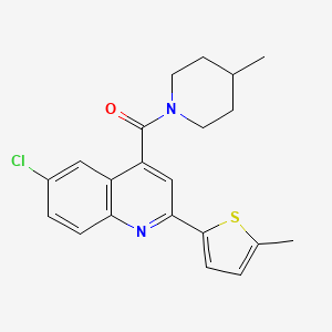 6-chloro-4-[(4-methyl-1-piperidinyl)carbonyl]-2-(5-methyl-2-thienyl)quinoline