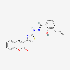 molecular formula C22H17N3O3S B6050340 3-allyl-2-hydroxybenzaldehyde [4-(2-oxo-2H-chromen-3-yl)-1,3-thiazol-2-yl]hydrazone 