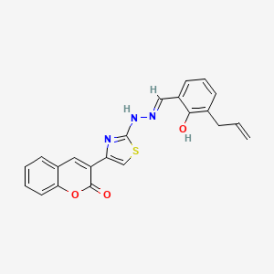 3-allyl-2-hydroxybenzaldehyde [4-(2-oxo-2H-chromen-3-yl)-1,3-thiazol-2-yl]hydrazone