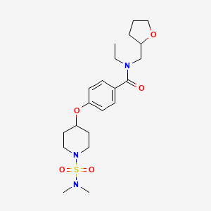 4-({1-[(dimethylamino)sulfonyl]-4-piperidinyl}oxy)-N-ethyl-N-(tetrahydro-2-furanylmethyl)benzamide