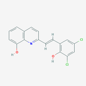 2-[2-(3,5-dichloro-2-hydroxyphenyl)vinyl]-8-quinolinol