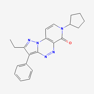 7-cyclopentyl-2-ethyl-3-phenylpyrazolo[5,1-c]pyrido[4,3-e][1,2,4]triazin-6(7H)-one