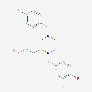 2-[1-(3,4-difluorobenzyl)-4-(4-fluorobenzyl)-2-piperazinyl]ethanol