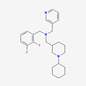 molecular formula C25H33F2N3 B6050411 1-(1-cyclohexyl-3-piperidinyl)-N-(2,3-difluorobenzyl)-N-(3-pyridinylmethyl)methanamine 