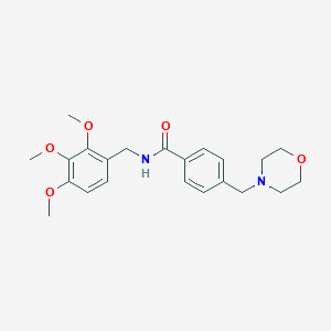 molecular formula C22H28N2O5 B6050457 4-(4-morpholinylmethyl)-N-(2,3,4-trimethoxybenzyl)benzamide 