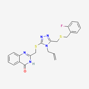 2-{[(4-allyl-5-{[(2-fluorobenzyl)thio]methyl}-4H-1,2,4-triazol-3-yl)thio]methyl}-4(3H)-quinazolinone