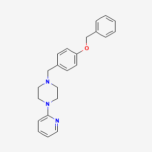 molecular formula C23H25N3O B6050470 1-[4-(benzyloxy)benzyl]-4-(2-pyridinyl)piperazine 