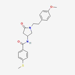 N-{1-[2-(4-methoxyphenyl)ethyl]-5-oxo-3-pyrrolidinyl}-4-(methylthio)benzamide