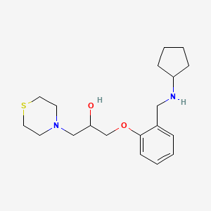 molecular formula C19H30N2O2S B6050524 1-{2-[(cyclopentylamino)methyl]phenoxy}-3-(4-thiomorpholinyl)-2-propanol 
