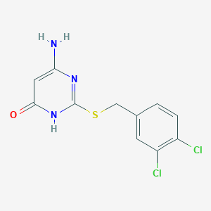 molecular formula C11H9Cl2N3OS B6050546 6-amino-2-[(3,4-dichlorobenzyl)thio]-4(3H)-pyrimidinone 
