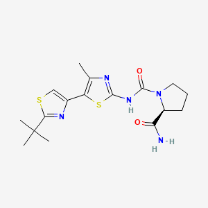 B605055 (2S)-N1-[5-(2-tert-butyl-4-thiazolyl)-4-methyl-2-thiazolyl]pyrrolidine-1,2-dicarboxamide CAS No. 1166227-08-2