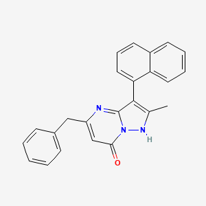 molecular formula C24H19N3O B6050631 5-benzyl-2-methyl-3-(1-naphthyl)pyrazolo[1,5-a]pyrimidin-7(4H)-one 