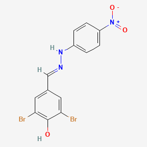 molecular formula C13H9Br2N3O3 B6050633 3,5-dibromo-4-hydroxybenzaldehyde (4-nitrophenyl)hydrazone 