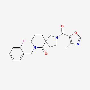 molecular formula C20H22FN3O3 B6050647 7-(2-fluorobenzyl)-2-[(4-methyl-1,3-oxazol-5-yl)carbonyl]-2,7-diazaspiro[4.5]decan-6-one 