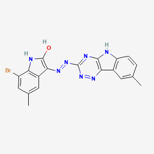 molecular formula C19H14BrN7O B6050654 7-bromo-5-methyl-1H-indole-2,3-dione 3-[(8-methyl-5H-[1,2,4]triazino[5,6-b]indol-3-yl)hydrazone] 