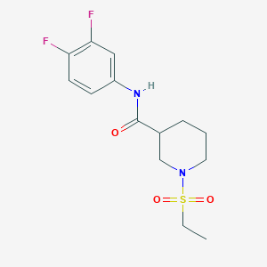 molecular formula C14H18F2N2O3S B6050658 N-(3,4-difluorophenyl)-1-(ethylsulfonyl)-3-piperidinecarboxamide 