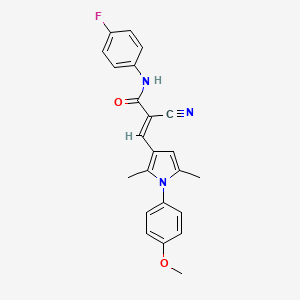 2-cyano-N-(4-fluorophenyl)-3-[1-(4-methoxyphenyl)-2,5-dimethyl-1H-pyrrol-3-yl]acrylamide