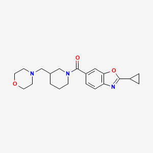 molecular formula C21H27N3O3 B6050674 2-cyclopropyl-6-{[3-(4-morpholinylmethyl)-1-piperidinyl]carbonyl}-1,3-benzoxazole 