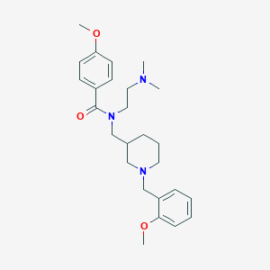 molecular formula C26H37N3O3 B6050688 N-[2-(dimethylamino)ethyl]-4-methoxy-N-{[1-(2-methoxybenzyl)-3-piperidinyl]methyl}benzamide 