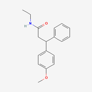molecular formula C18H21NO2 B6050696 N-ethyl-3-(4-methoxyphenyl)-3-phenylpropanamide 