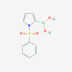 molecular formula C10H10BNO4S B060507 1-(Phenylsulfonyl)pyrrole-2-boronic acid CAS No. 165071-70-5