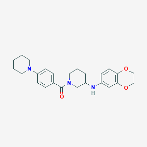 molecular formula C25H31N3O3 B6050703 N-(2,3-dihydro-1,4-benzodioxin-6-yl)-1-[4-(1-piperidinyl)benzoyl]-3-piperidinamine 