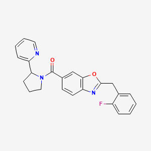 2-(2-fluorobenzyl)-6-{[2-(2-pyridinyl)-1-pyrrolidinyl]carbonyl}-1,3-benzoxazole