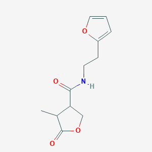 molecular formula C12H15NO4 B6050725 N-[2-(2-furyl)ethyl]-4-methyl-5-oxotetrahydro-3-furancarboxamide 