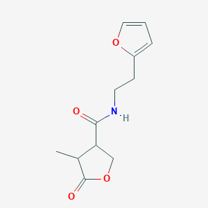 N-[2-(2-furyl)ethyl]-4-methyl-5-oxotetrahydro-3-furancarboxamide