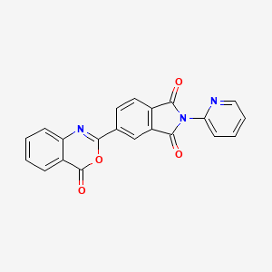 molecular formula C21H11N3O4 B6050733 5-(4-oxo-4H-3,1-benzoxazin-2-yl)-2-(2-pyridinyl)-1H-isoindole-1,3(2H)-dione 